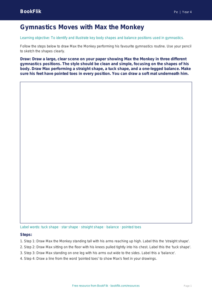 Free Gymnastics Drawing Sheet | Year 4 Supported | BookFlik
