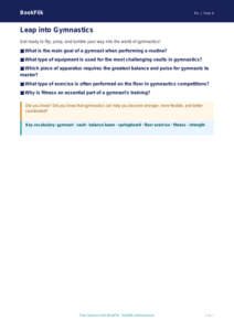 Free Gymnastics Worksheet for Year 4 Greater Depth | BookFlik