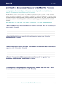 Free Gymnastics Activity Sheet | Year 5 Core | BookFlik