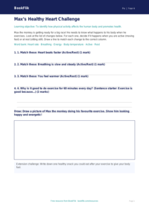 Free Health And Fitness Activity Sheet | Year 4 Supported | BookFlik
