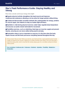 Free Health And Fitness Poster | Year 4 Greater Depth | BookFlik