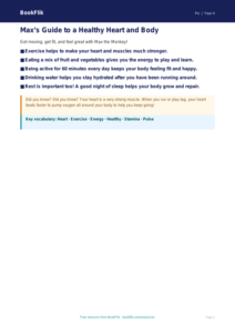 Free Health And Fitness Poster | Year 4 Supported | BookFlik