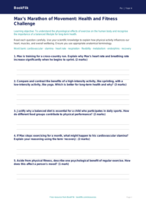 Free Health And Fitness Worksheet | Year 4 Greater Depth | BookFlik