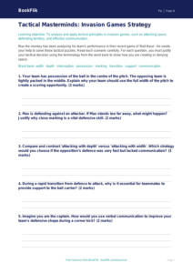 Free Invasion Games Activity Sheet | Year 4 Greater Depth | BookFlik