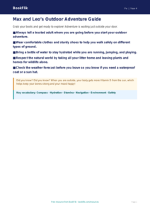 Free Outdoor Adventures Poster | Year 4 Supported | BookFlik