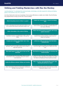 Free Striking And Fielding Flashcards | Year 4 Greater Depth | BookFlik
