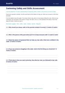 Free Swimming Assessment | Year 4 Supported | BookFlik