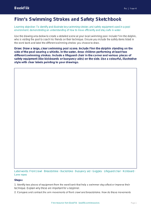 Free Swimming Drawing Sheet | Year 4 Greater Depth | BookFlik