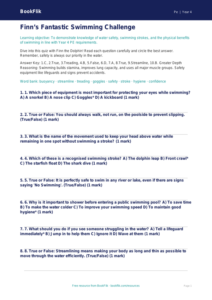 Free Swimming Quiz | Year 4 Greater Depth | BookFlik