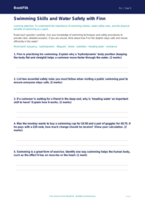Free Swimming Worksheet | Year 5 Core | BookFlik