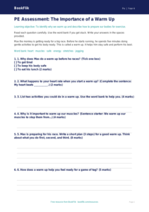 Free Warm Up Assessment | Year 4 Supported | BookFlik