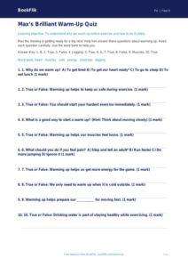 Free Year 4 Warm Up Quiz | Printable Worksheet | BookFlik