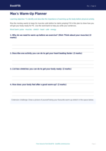 Free Warm Up Template | Year 4 Supported | BookFlik