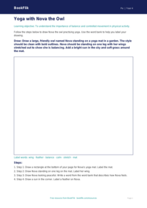 Free Yoga Drawing Sheet | Year 4 Supported | BookFlik