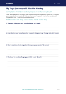 Free Yoga Template | Year 4 Supported | BookFlik