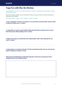 Free Yoga Worksheet | Year 4 Supported | BookFlik