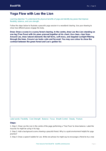 Free Yoga Drawing Sheet | Year 5 Core | BookFlik