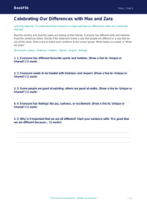 Free Diversity And Inclusion Activity Sheet | Year 4 Supported | BookFlik