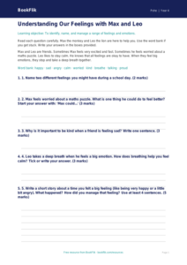 Free Feelings Assessment Worksheet | Year 4 Supported | BookFlik
