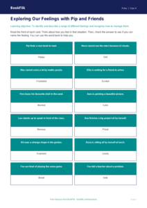 Free Feelings Flashcards | Year 4 Supported | BookFlik