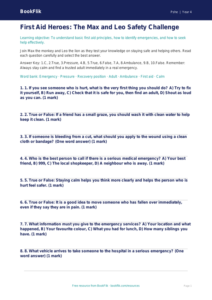 Free First Aid Quiz | Year 4 Greater Depth | BookFlik