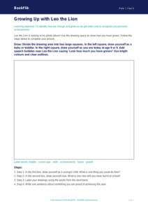 Free Growing Up Drawing Sheet | Year 4 Supported | BookFlik