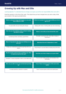 Free Growing Up Flashcards | Year 4 Supported | BookFlik