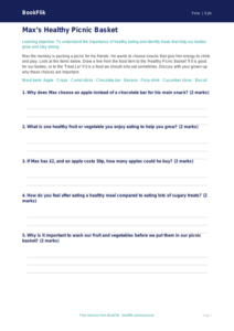 Free Healthy Eating Activity Sheet | EYFS Core | BookFlik
