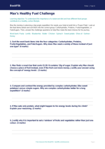 Free Healthy Eating Activity Sheet | Year 4 Greater Depth | BookFlik