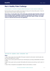 Free Healthy Eating Drawing Sheet | Year 4 Supported | BookFlik
