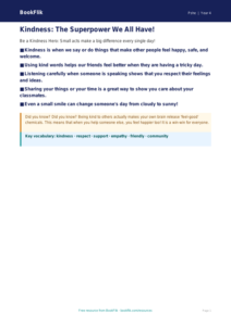 Free Kindness Poster | Year 4 Supported | BookFlik