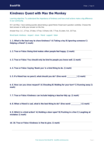 Free Kindness Quiz | Year 4 Supported | BookFlik