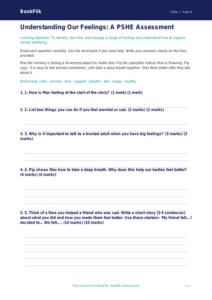 Free Mental Health Assessment Worksheet | Year 4 Supported | BookFlik