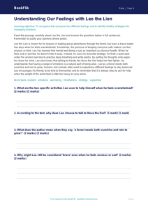 Free Mental Health Comprehension | Year 4 Greater Depth | BookFlik