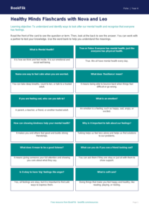 Free Mental Health Flashcards | Year 4 Supported | BookFlik