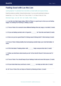 Free Mental Health Quiz | Year 4 Supported | BookFlik