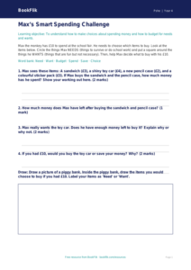 Free Money Activity Sheet | Year 4 Supported | BookFlik