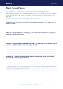 Free Money Template | Year 4 Supported | BookFlik
