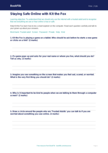 Free Online Safety Worksheet | EYFS Core | BookFlik