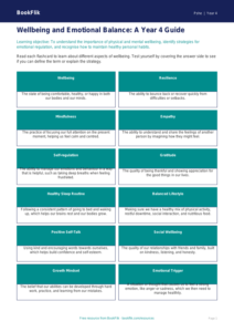 Free Wellbeing Flashcards | Year 4 Greater Depth | BookFlik