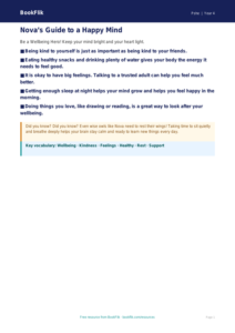 Free Wellbeing Poster | Year 4 Supported | BookFlik