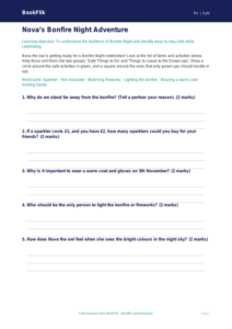 Free Bonfire Night Activity Sheet | EYFS Core | BookFlik