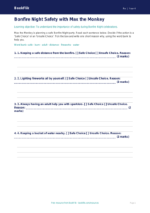 Free Bonfire Night Activity Sheet | Year 4 Supported | BookFlik