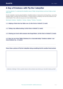 Free Buddhism Activity Sheet | Year 4 Supported | BookFlik