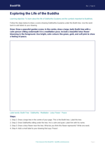 Free Buddhism Drawing Sheet | Year 4 Supported | BookFlik