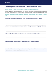 Free Buddhism Template | Year 4 Supported | BookFlik