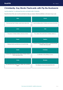Free Christianity Flashcards | Year 4 Supported | BookFlik