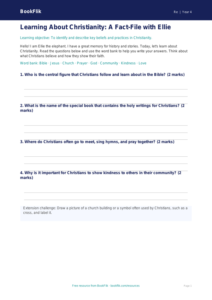 Free Christianity Template | Year 4 Supported | BookFlik