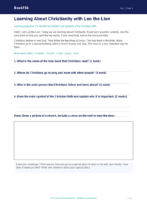 Free Christianity Worksheet | Year 4 Supported | BookFlik