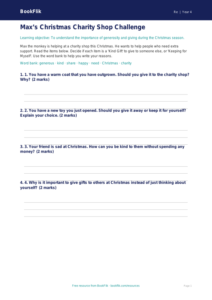 Free Christmas Activity Sheet | Year 4 Supported | BookFlik